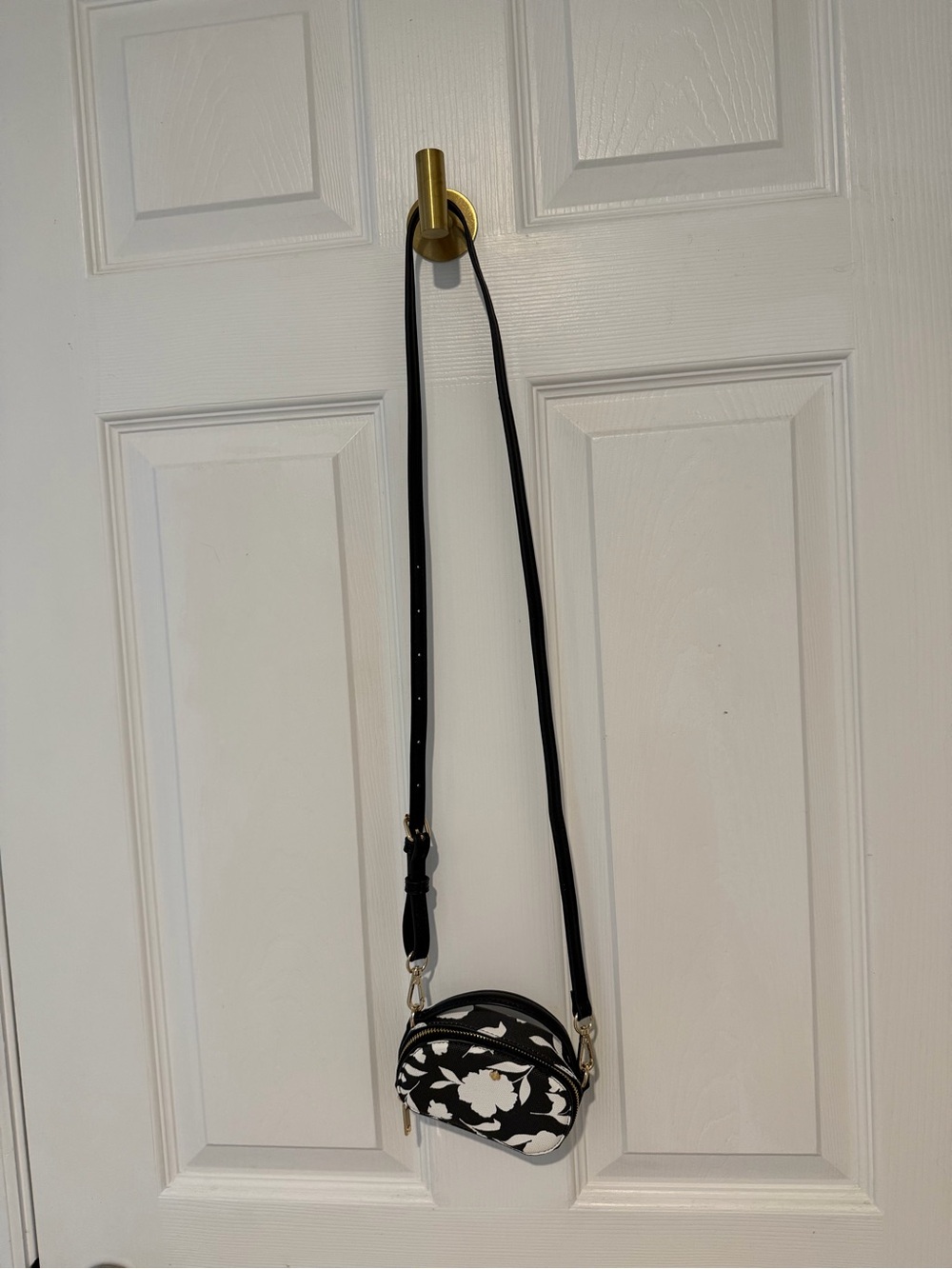 kate spade Black and White Floral Mini Crossbody
